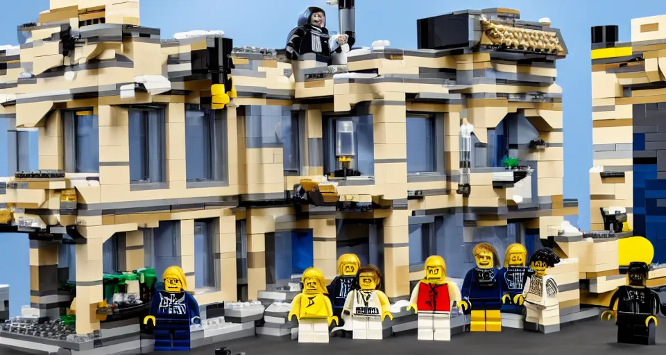 Prompt: The FBI raid, FBI agents arrested Donald Trump brand Lego Set