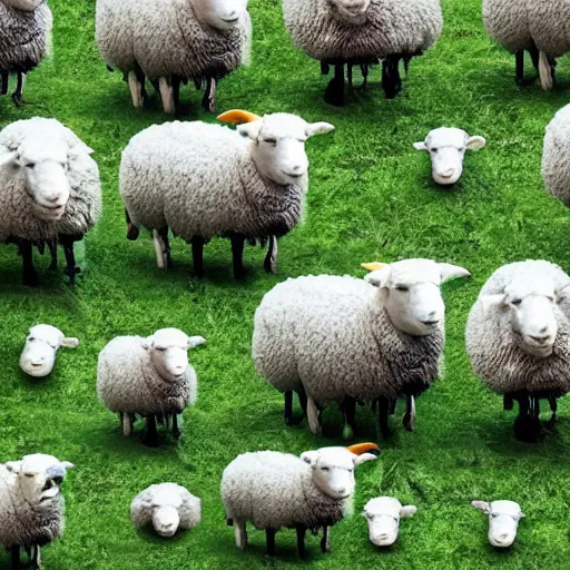 Image similar to sheep that looks like broccoli, broccoli sheep, sheep