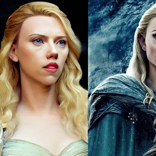 Prompt: scarlett johansson as galadriel