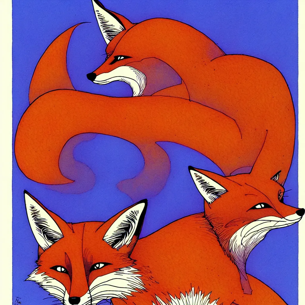 Image similar to fox by moebius