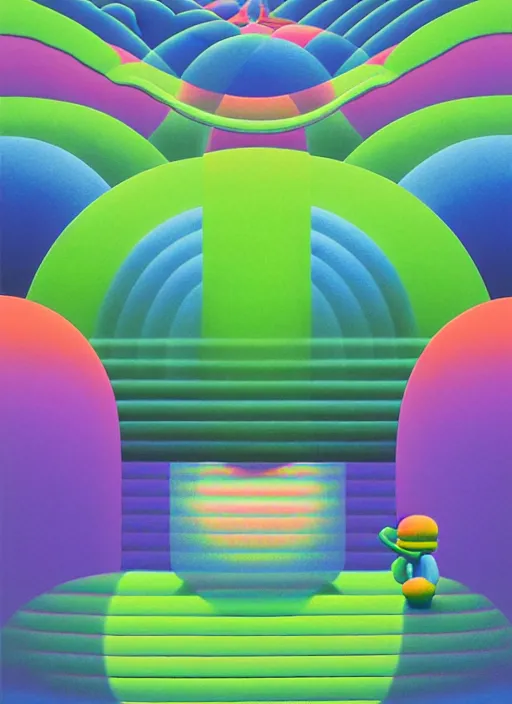 Prompt: garden by shusei nagaoka, kaws, david rudnick, airbrush on canvas, pastell colours, cell shaded, 8 k