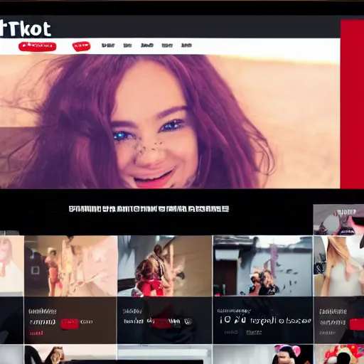 Prompt: tiktok website, 8K