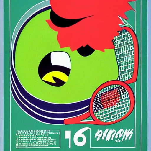 Image similar to a tennis ball monster illustrated by hiroshi nagai