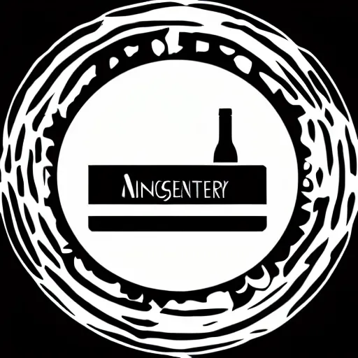 Image similar to a vector logo of a wine business, illustrator