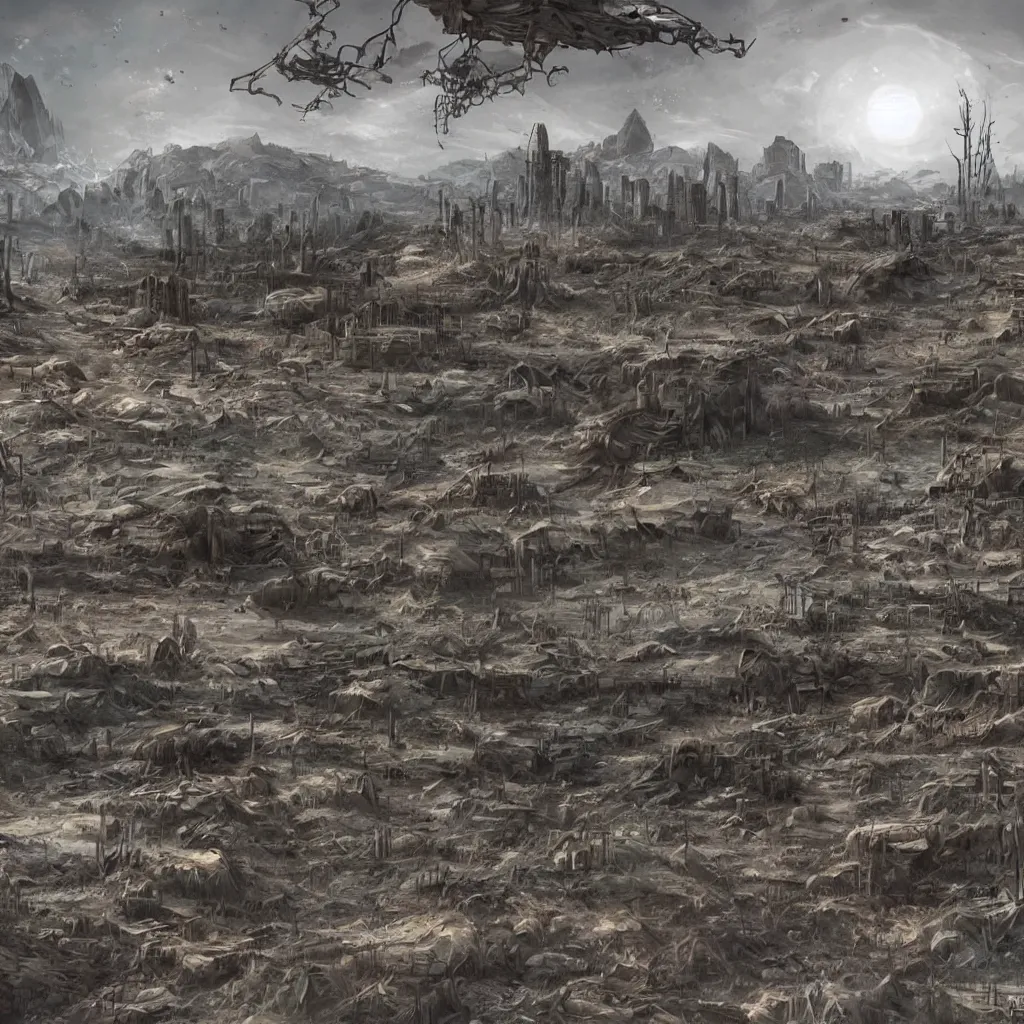 Image similar to abandoned planet,a post apocalyptic earth