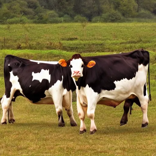 Image similar to 21 cows savagely dancing