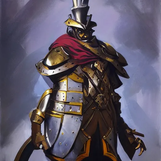 Prompt: greg manchess portrait painting of partially armored knave of hearts from alice in wonderland as overwatch character, medium shot, asymmetrical, profile picture, organic painting, sunny day, matte painting, bold shapes, hard edges, street art, trending on artstation, by huang guangjian, gil elvgren, ruan jia, randy vargas, greg rutkowski