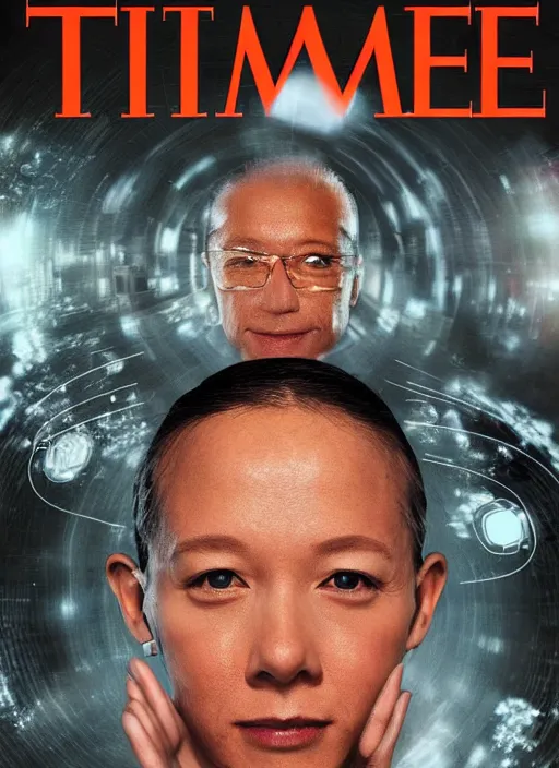 Prompt: TIME magazine cover, the coming AI singularity, 4k