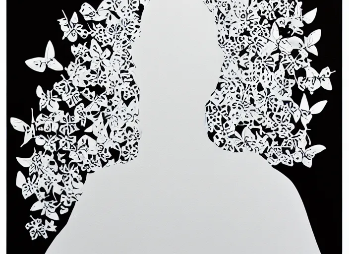 paper cut art, girl in love, Stable Diffusion