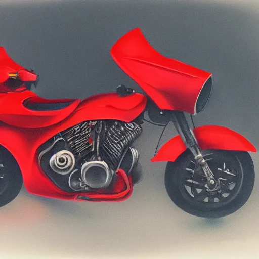 Image similar to kaneda motorcycle, airbrush.