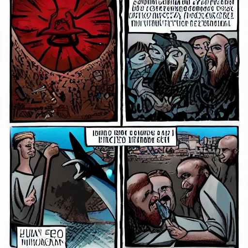 Prompt: shark cage. five years. frozen logic. bound. darkness. captivity. christlike in suffe ring? the confusion of spiritual violence. helicopter whirls. sun scorched eyes. pat down. debriefed. koch minions recite haqqani propaganda 1 0 2 4 x 1 0 2 4