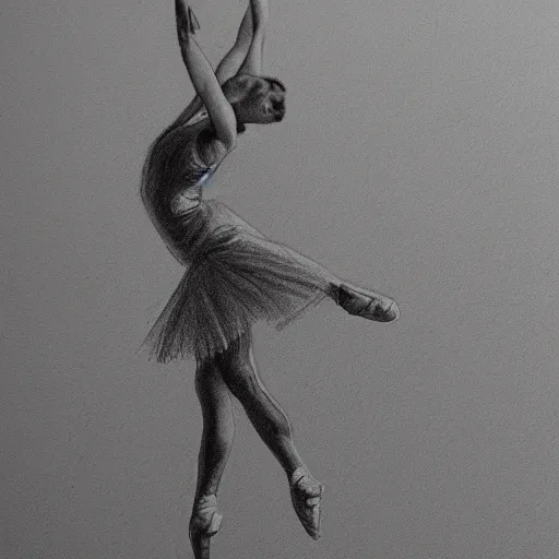 Image similar to ballet dancer pencil sketch