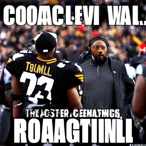 Image similar to Coach Tomlin leading a revolutionary army that will conquer the world