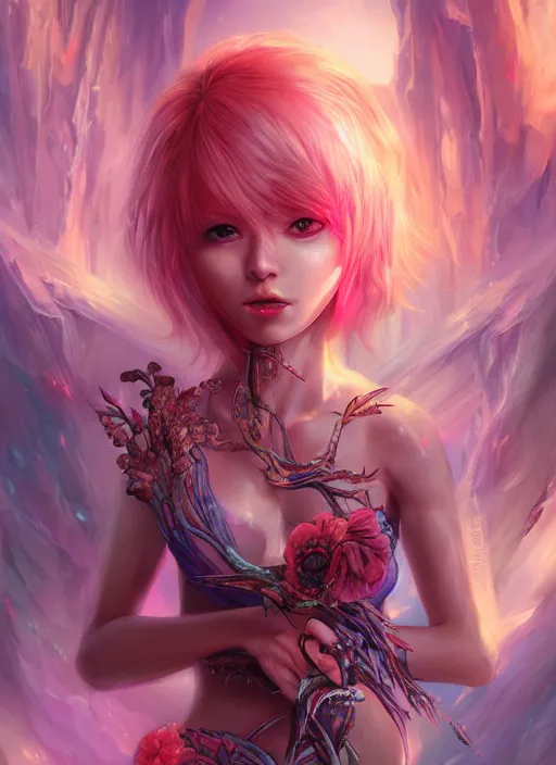 Image similar to dreamscape, female, ross tran!!!, vivid colors, anatomical, highly detailed sculpture, intricate detailed, ommatidia, 8 k, cinematic atmosphere, post - processing