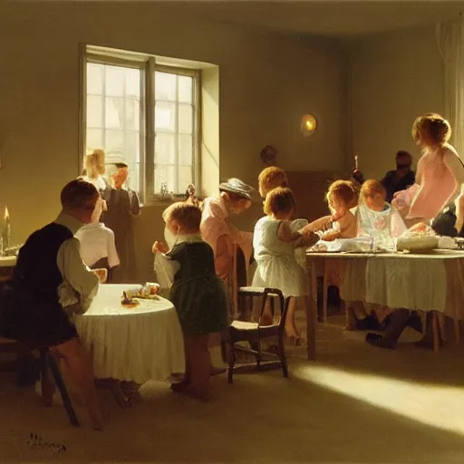 Image similar to a dream birthday party by peter ilsted