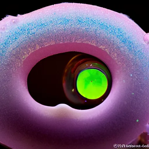 Prompt: iridiscent squid embryo nikon microphotography winner