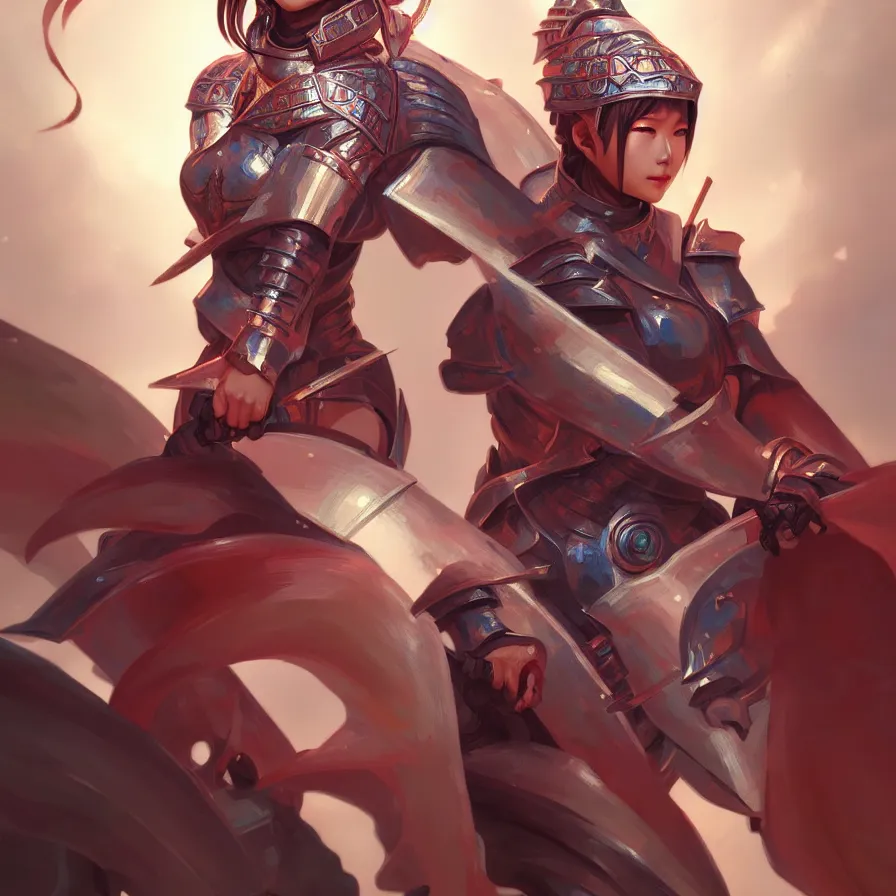 Image similar to portrait hero action pose of futuristic female knights of zodiac, chinese dragon concept art, d & d, highly detailed, digital painting, artstation, sharp focus, illustration, art by tan zi and ayanamikodon and alphonse mucha and wlop