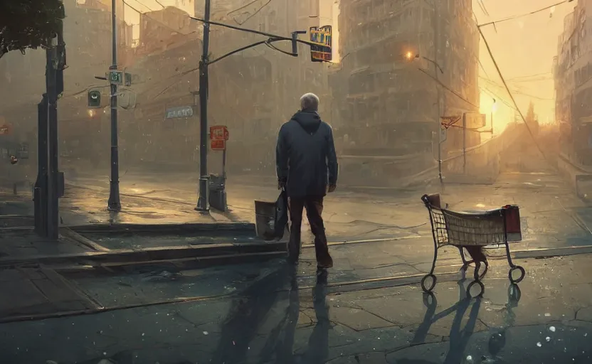 Prompt: highly detailed image of joe biden as a homeless, in gta v, stephen bliss, unreal engine, fantasy art by greg rutkowski, loish, rhads, ferdinand knab, makoto shinkai and lois van baarle, ilya kuvshinov, rossdraws, tom bagshaw, global illumination, radiant light, detailed and intricate environment