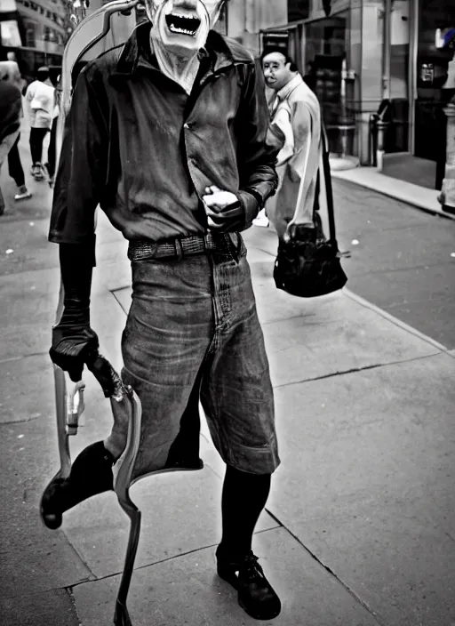 Image similar to Candid street portrait of Frankenstein , Humans of New York, 2011