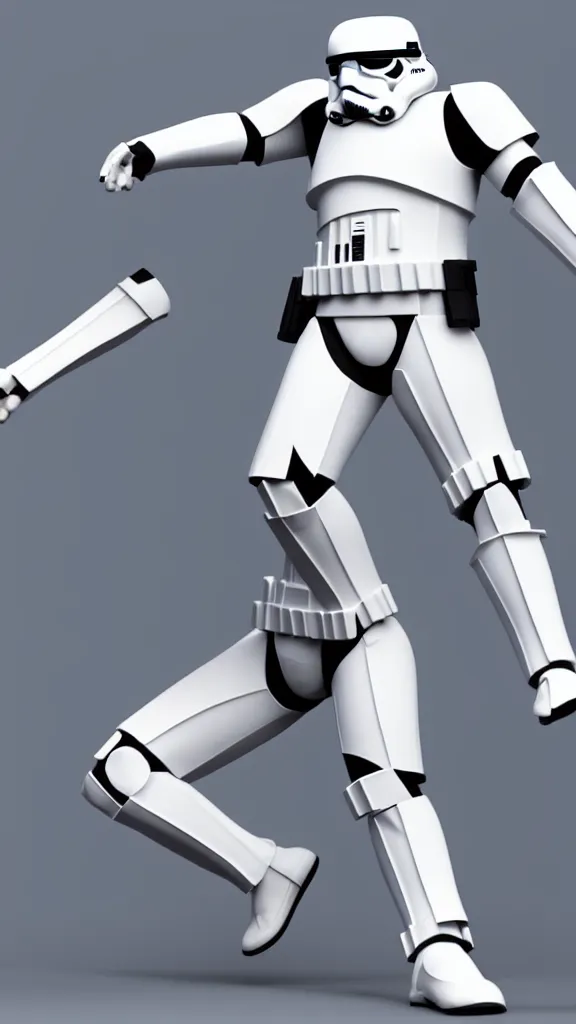 Image similar to a stormtrooper as a low - poly, blocky, basic shapes, low detail, hard edges, 3 d render - isometric. minimalistic. color harmony, 8 k detail, gallery quality, hd wallpaper, premium prints available, hyper - detailed, intricate design.