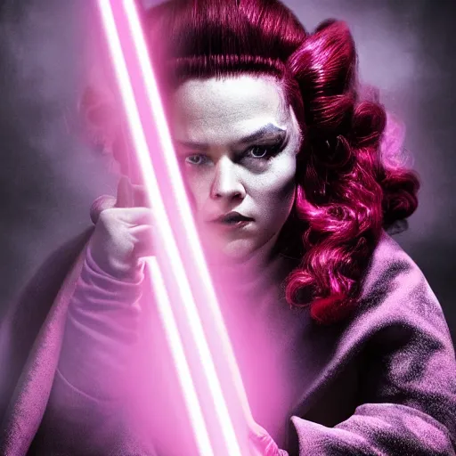 Image similar to pinkie pie as a sith lord, photograph by David Roemer