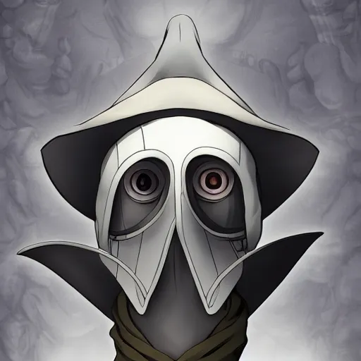 Image similar to portrait of a plague doctor, anime fantasy illustration by tomoyuki yamasaki, kyoto studio, madhouse, ufotable, comixwave films, trending on artstation