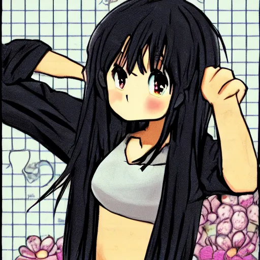 Image similar to anime girl shrugging