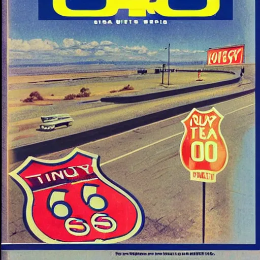 Image similar to history of route 6 6, idea magazine 1 9 6 6