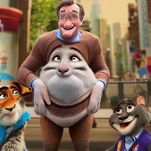 Image similar to robin williams as a zootopia character