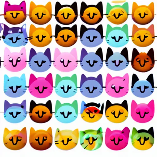 Image similar to cat emoji times seven sticker