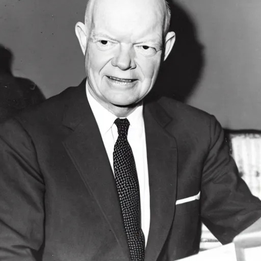 Image similar to president eisenhower aboarding a ufo