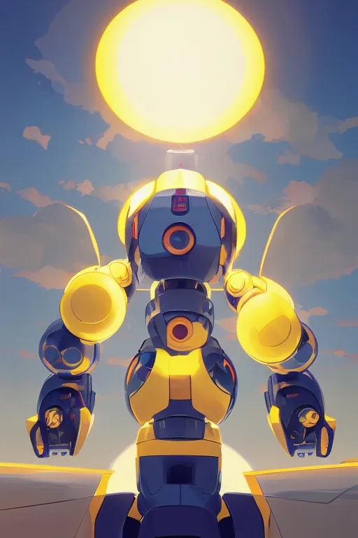 Image similar to metabots medabots medarotto medarot robot minimalist comics, behance hd by jesper ejsing, by rhads, makoto shinkai and lois van baarle, ilya kuvshinov, rossdraws global illumination ray tracing hdr radiating a glowing aura