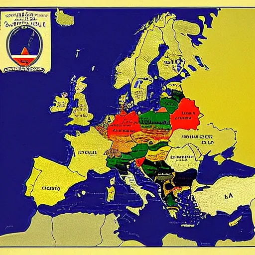 Prompt: map of world war 1 europe