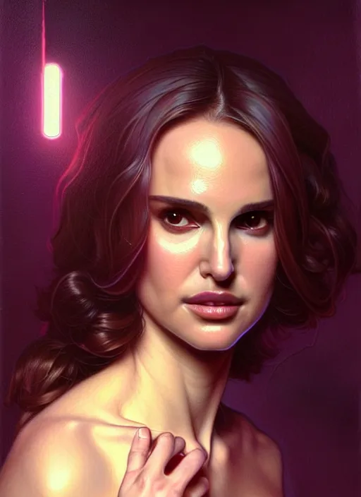 Prompt: portrait of natalie portman, volumetric lights, feast, music notes, art nouveau botanicals, gothic, intricate, highly detailed, digital painting, artstation, concept art, smooth, sharp focus, symmetric face, illustration, steampunk, art by artgerm and greg rutkowski and alphonse mucha