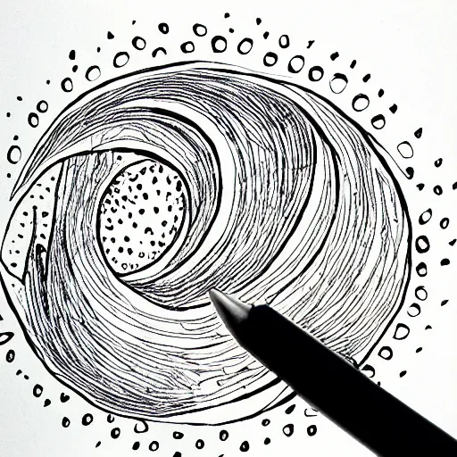 Prompt: perfect circle, pen scetch handdrawn