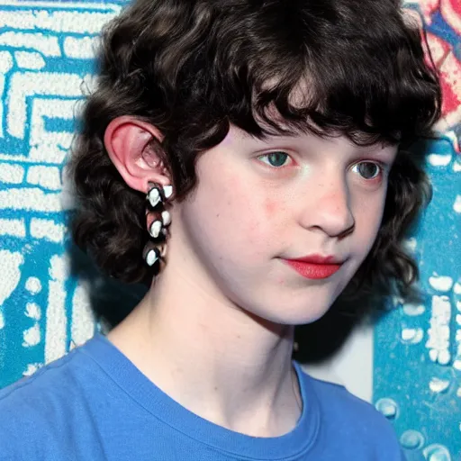 Image similar to demogorgon from stranger things wearing blue earrings