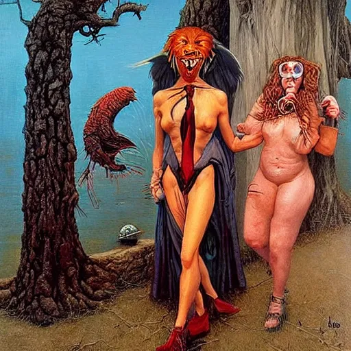 Image similar to an amazing masterpiece of art by gerald brom, trash humpers