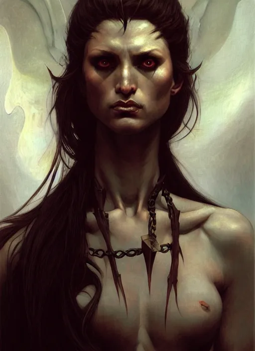 Image similar to harpy, full body, savage, realistic, dnd character art portrait, dark fantasy art, matte fantasy painting, deviantart artstation, by jason felix by steve argyle by tyler jacobson by edgar maxence and caravaggio and michael whelan and delacroix