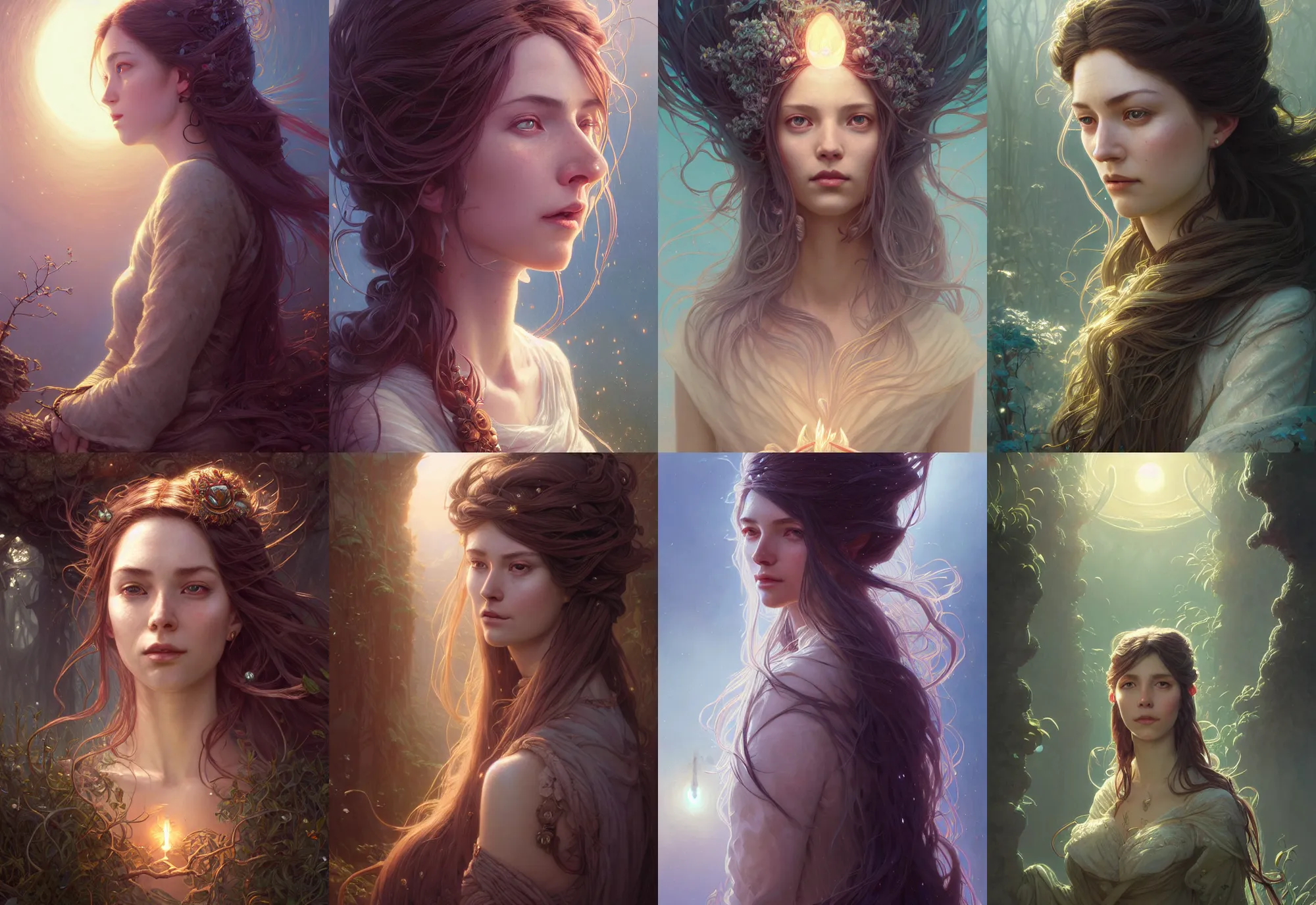 Prompt: highly detailed portrait of a woman with long hairs, stephen bliss, unreal engine, fantasy art by greg rutkowski, loish, rhads, ferdinand knab, makoto shinkai and lois van baarle, ilya kuvshinov, rossdraws, tom bagshaw, alphonse mucha, global illumination, radiant light, detailed and intricate environment