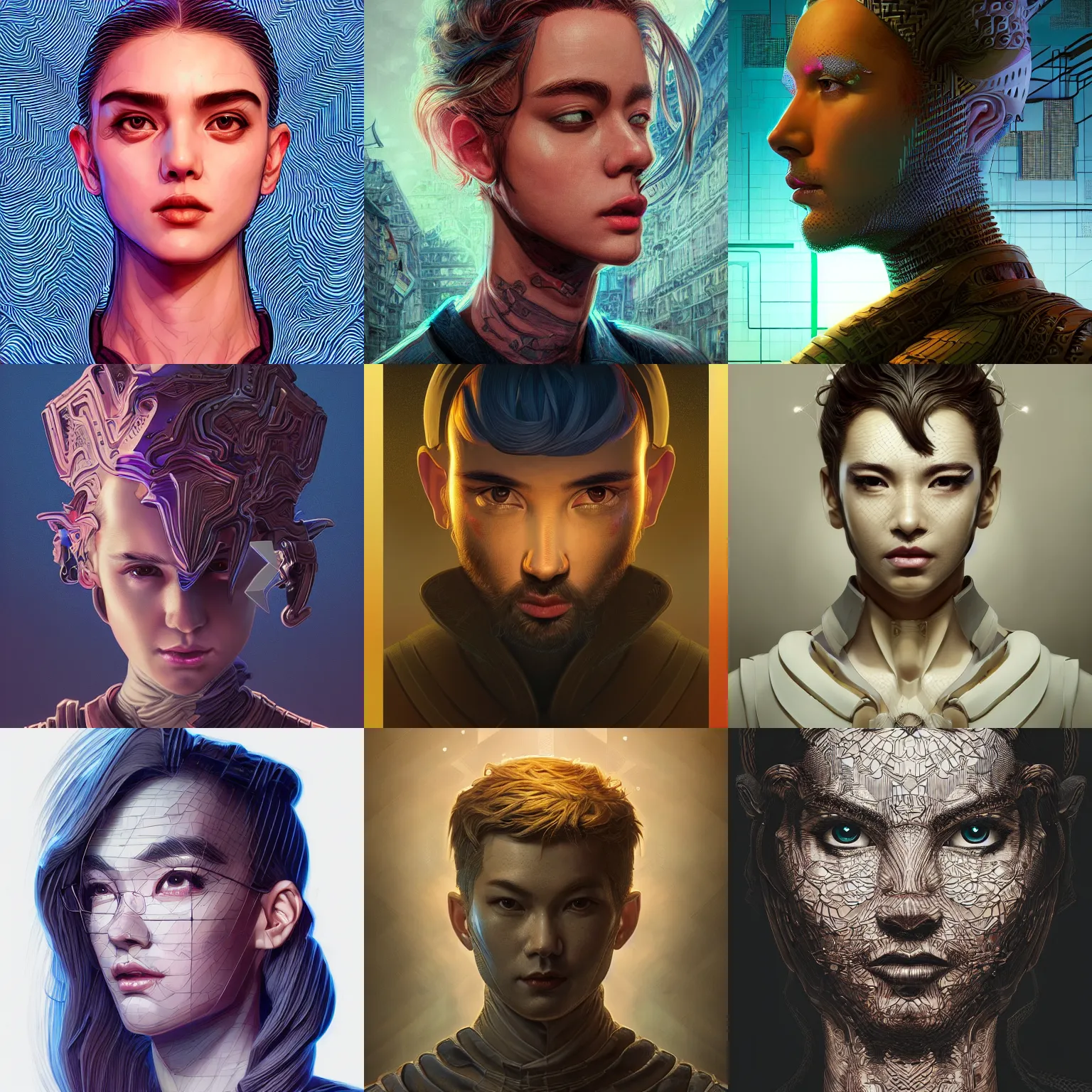 Prompt: portrait isometric drawing, printerest, transgender god, intricate, epic lighting, cinematic composition, hyper realistic, 8k resolution, unreal engine 5, by Artgerm, tooth wu, dan mumford, beeple, wlop, rossdraws, James Jean, Andrei Riabovitchev, Marc Simonetti, yoshitaka Amano, Artstation