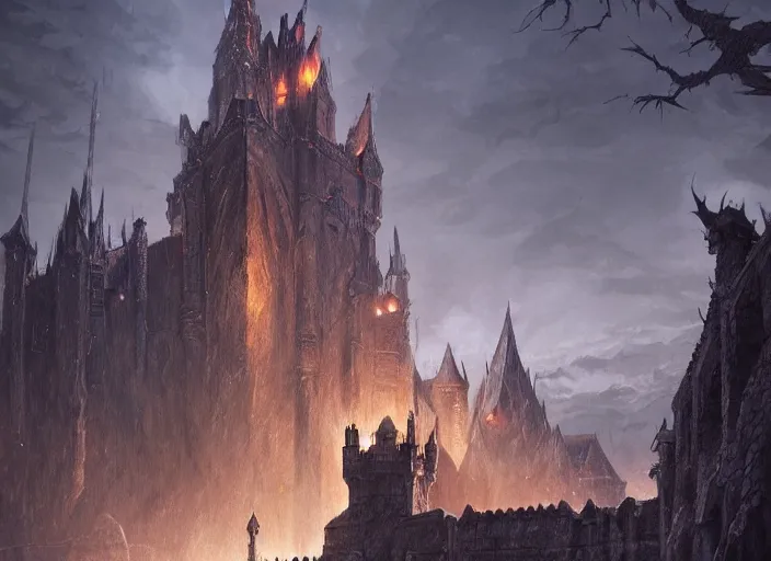 Fantasy Art - Dark Vampire Castle - Lore Wise Games