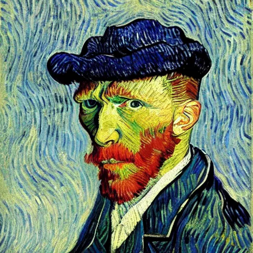 Prompt: a portrait of Van Gogh by Pablo Picasso
