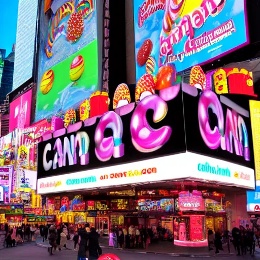 Image similar to a big candyland shop in times square