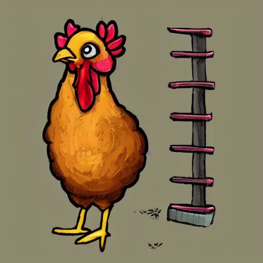 Image similar to cute little chicken with inmate clothes