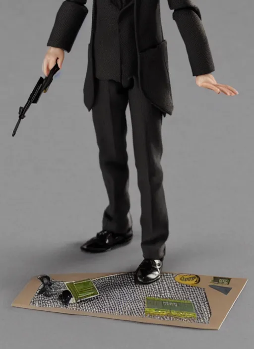 Image similar to black series action figure of charlie kaufman, still in package, pristine, highly detailed toy