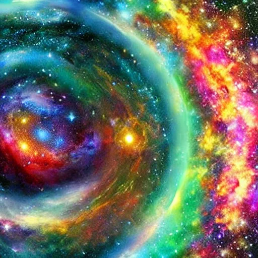 Image similar to the master of the world is creating the universe. galaxy.