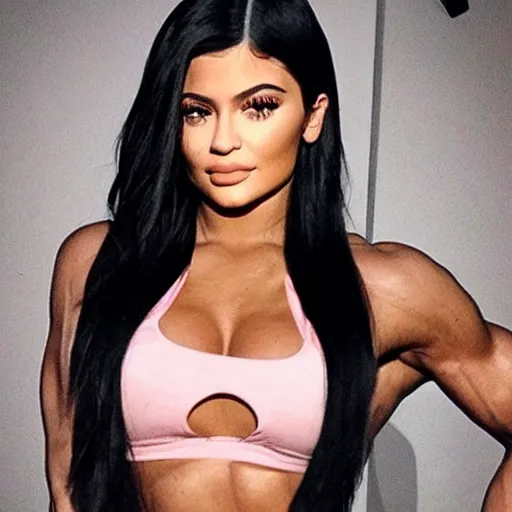 Image similar to kylie jenner as a female bodybuilder