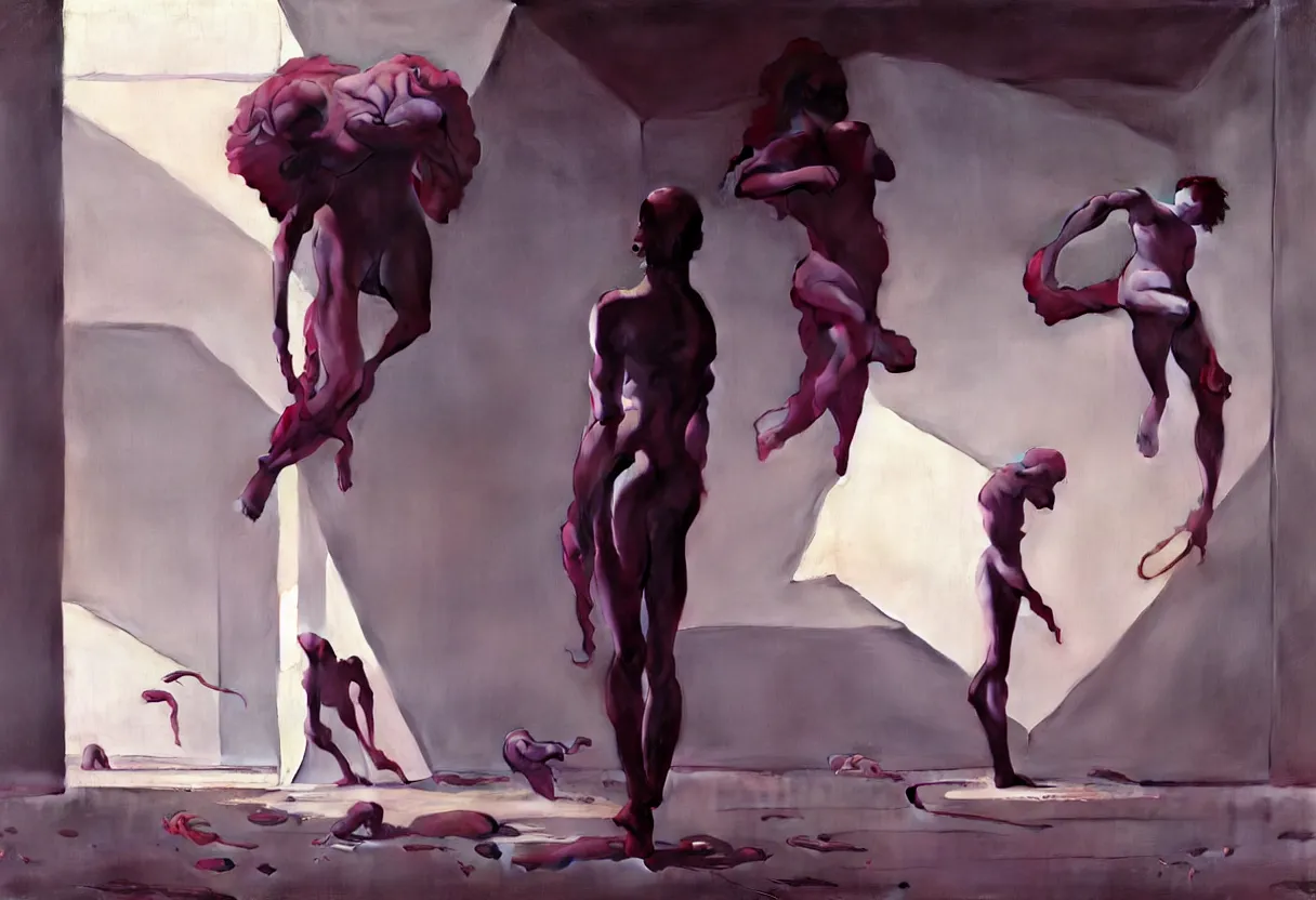 Image similar to sad and heartbreaking painting of an empty location, cinematic scenery, art by ( ( ( kuvshinov ilya ) ) ) and wayne barlowe and francis bacon and artgerm and wlop and william - adolphe bouguereau