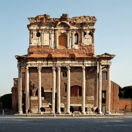 Image similar to homo stat prope domum suam modicam, roma antiqua, architectura mediterranea antiqui