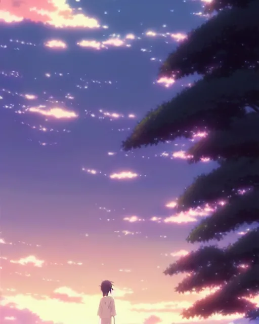 Image similar to by makoto shinkai